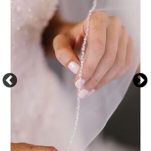 Untamed Petals Dylan Veil Cathedral 120” Ivory